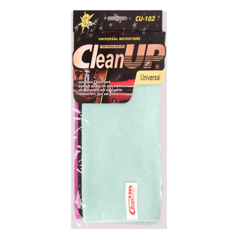 Серветка мікрофібра CleanUP CU-102 универс. 30х40см 3шт