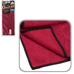 Салфетка микрофибра CleanUP CU-131 универс. 30х40см Dark Red