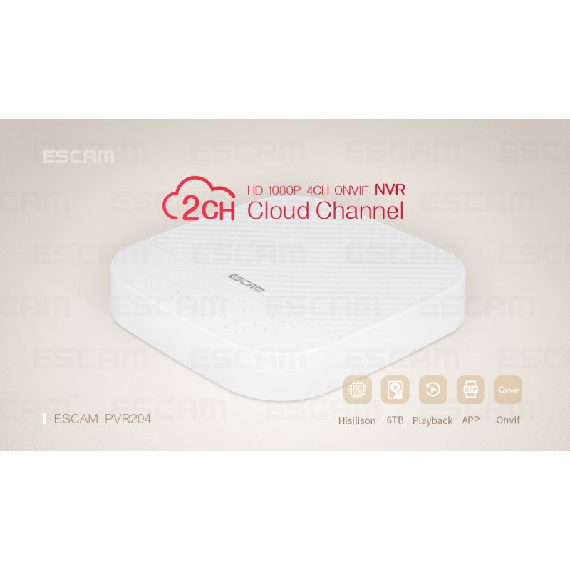 Мережевий відеореєстратор NVR ESCAM PVR204