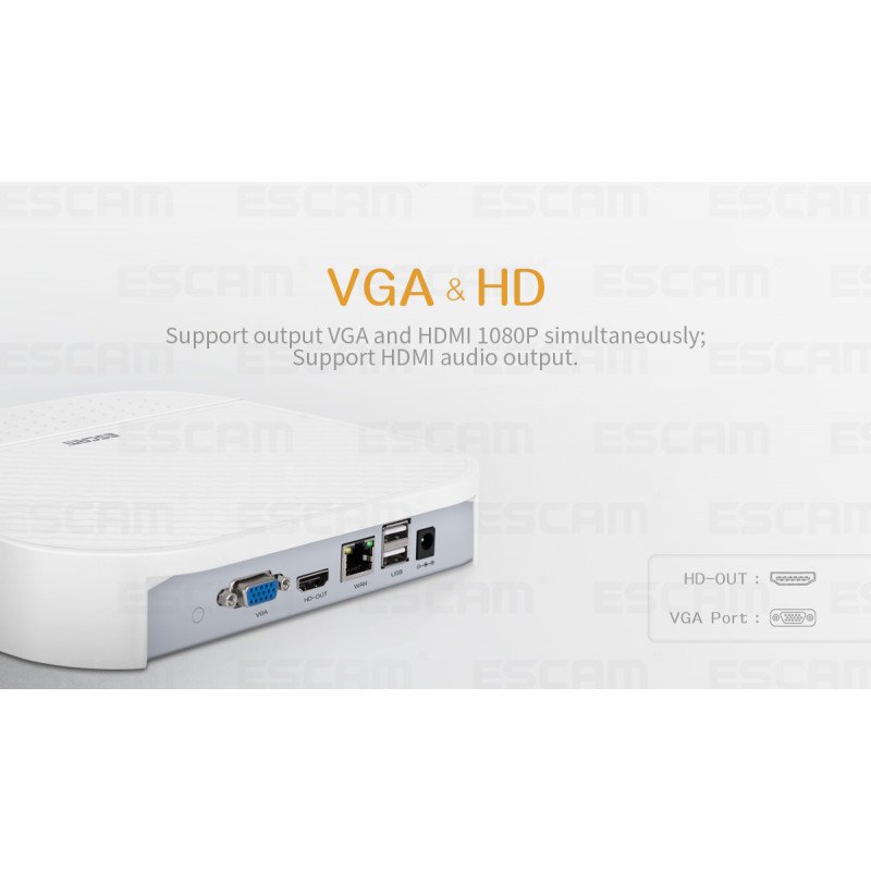 Мережевий відеореєстратор NVR ESCAM PVR204