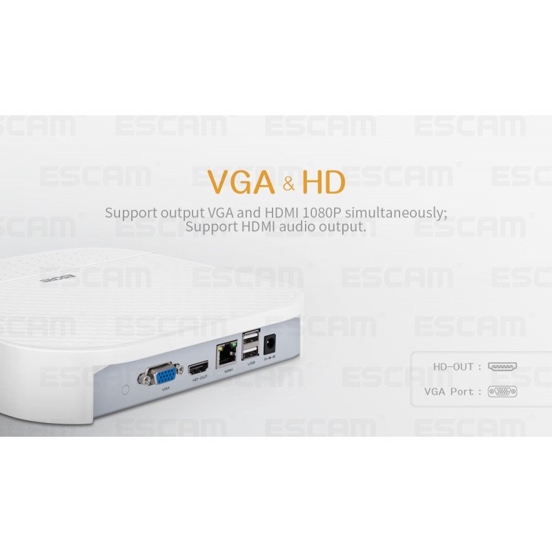 Сетевой видеорегистратор NVR ESCAM PVR208