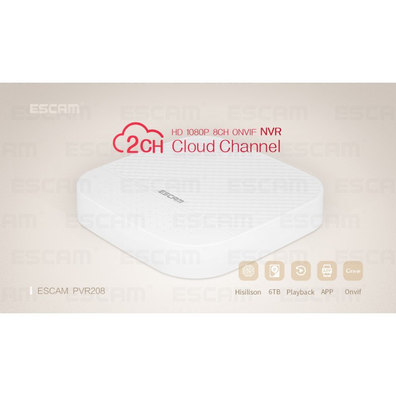 Сетевой видеорегистратор NVR ESCAM PVR208