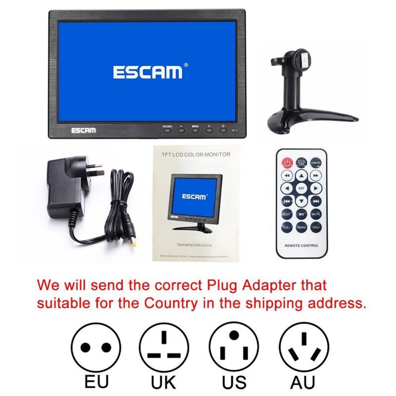 Монитор TFT LCD Escam T10 Монитор TFT LCD Escam T10