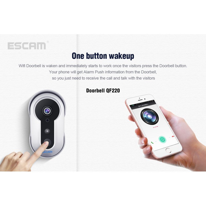 WiFi HD Doorbell дверний дзвінок ESCAM QF220