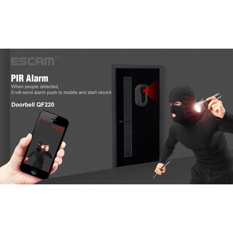 WiFi HD Doorbell дверний дзвінок ESCAM QF220