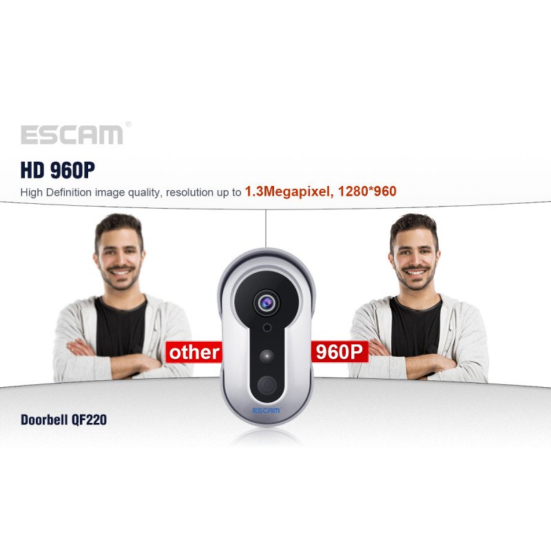 WiFi HD Doorbell дверний дзвінок ESCAM QF220