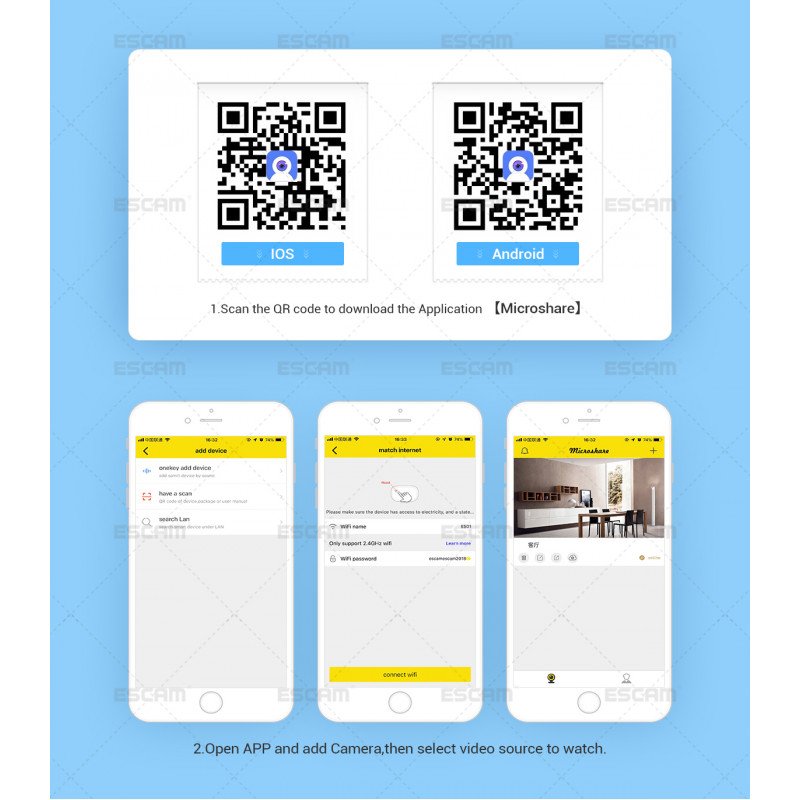 WiFi IP камера Escam G16 mini