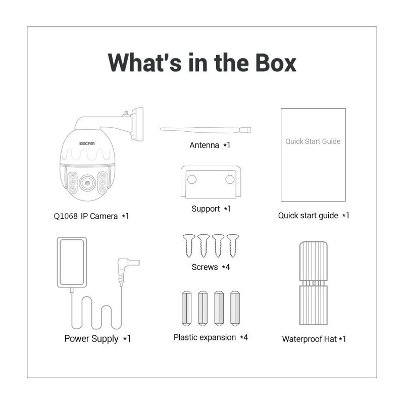 WiFi IP камера ESCAM Q1068