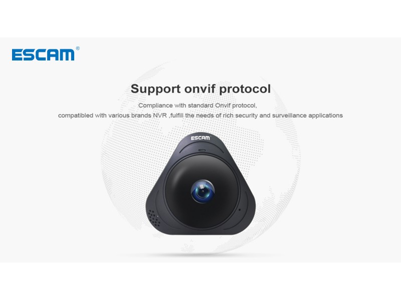 WiFi IP камера ESCAM Q8 B Fish eye