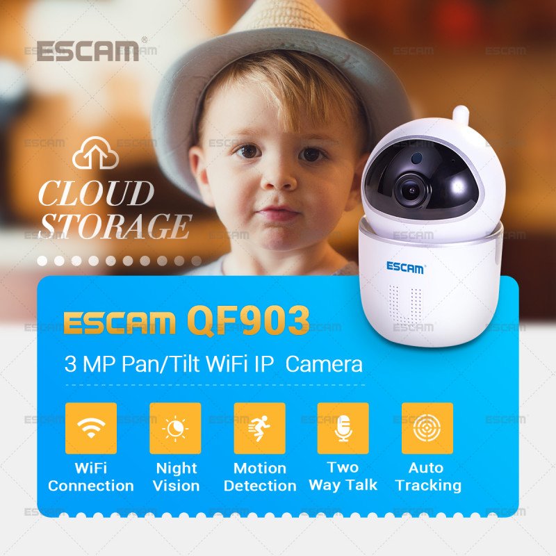 WiFi IP камера Escam QF 903 (3МП) WiFi IP камера Escam QF 903 (3МП)