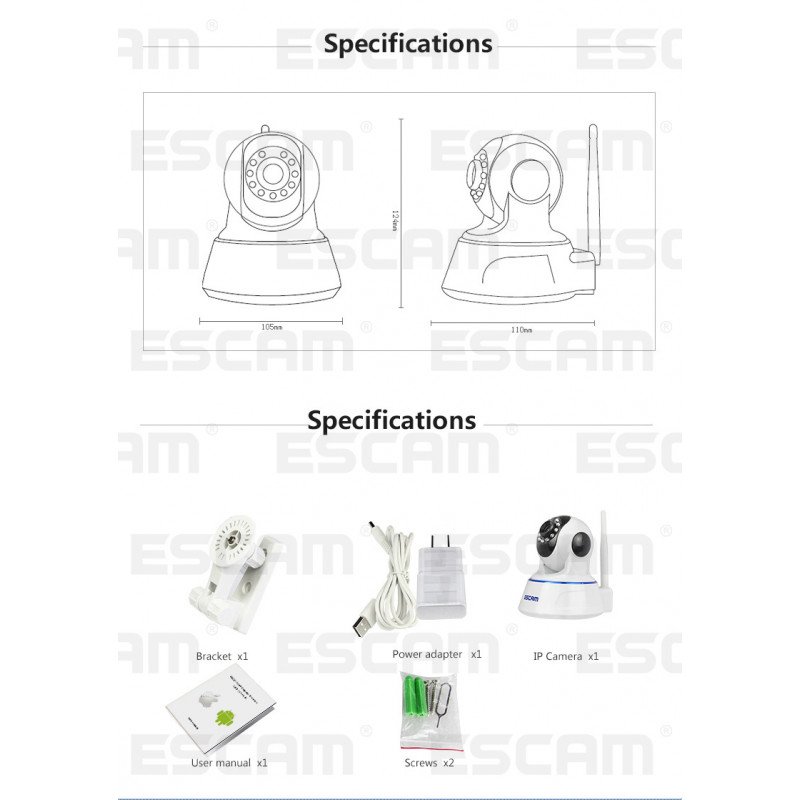 WiFi IP камера ESCAM QF002