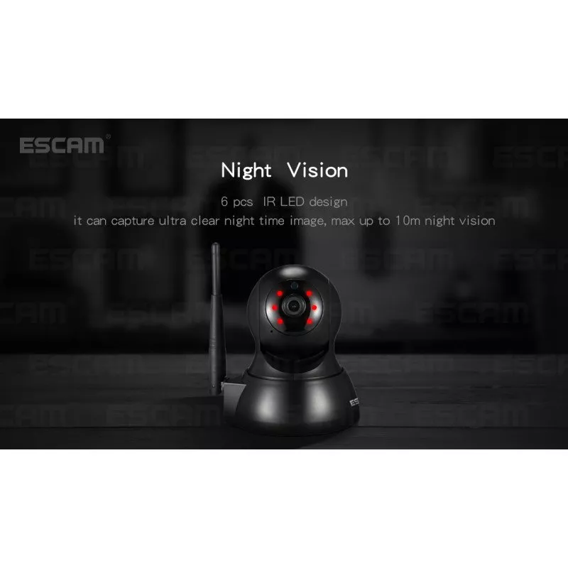 WiFi IP камера ESCAM QF007 чорна