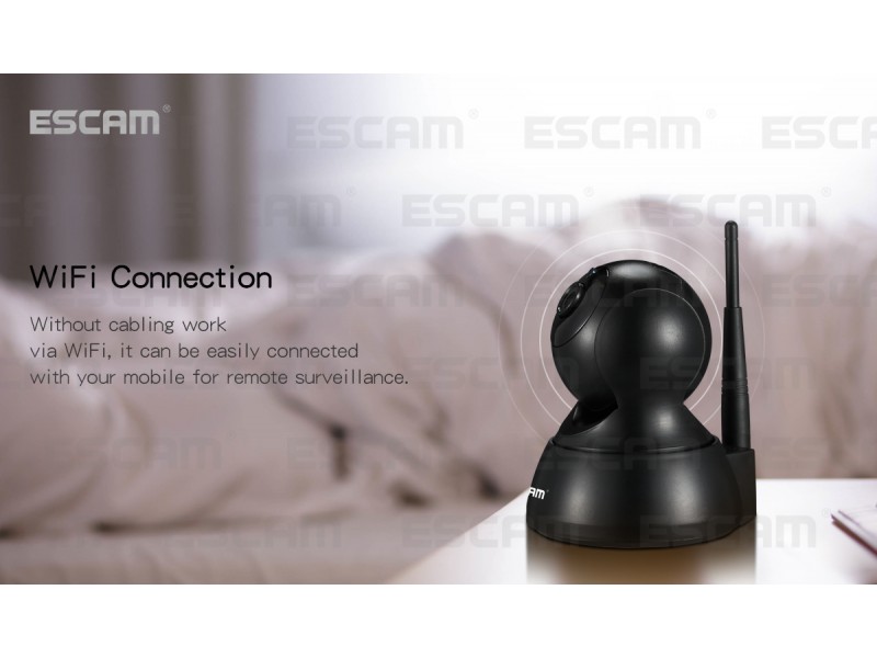 WiFi IP камера ESCAM QF007 чорна