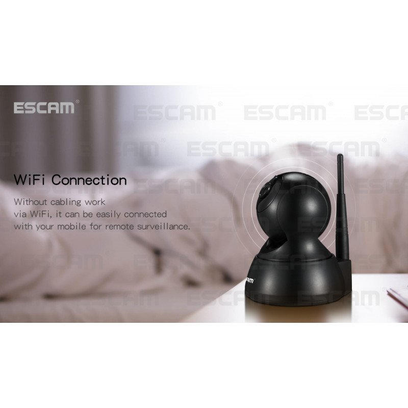 WiFi IP камера ESCAM QF007 чорна WiFi IP камера ESCAM QF007 чорна