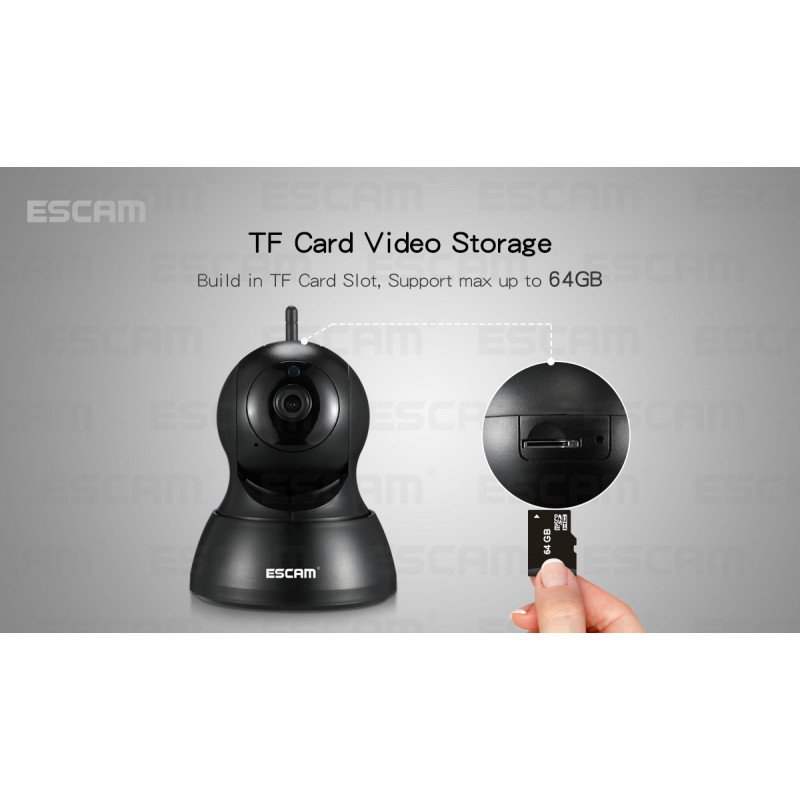 WiFi IP камера ESCAM QF007 чорна WiFi IP камера ESCAM QF007 чорна