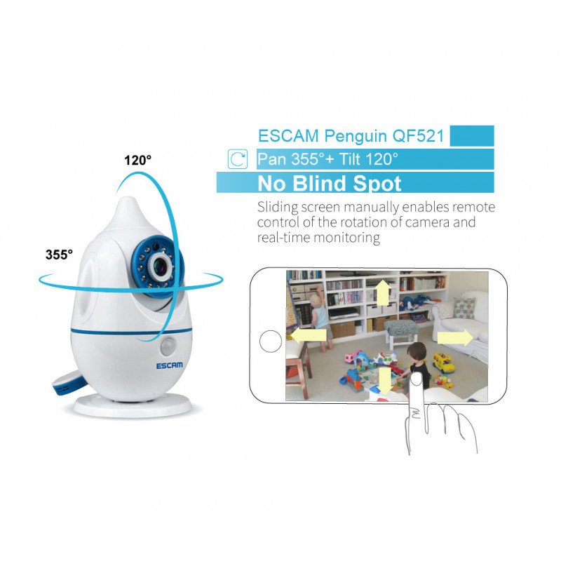 WiFi IP камера ESCAM QF521 Penguin WiFi IP камера ESCAM QF521 Penguin