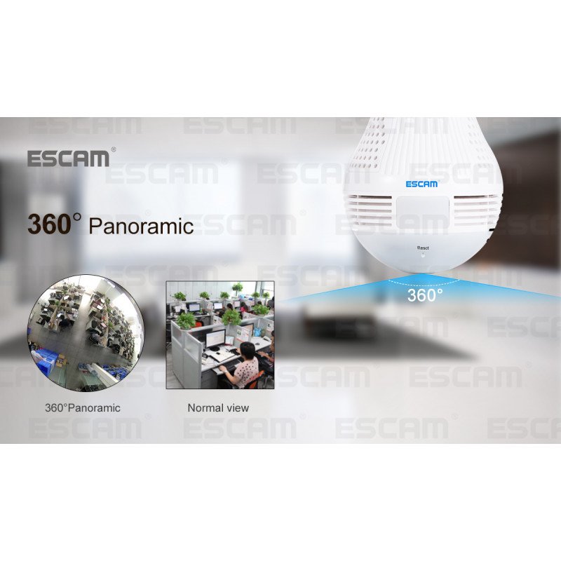 WiFi IP камера ESCAM QP136 960P HD LED Light Bulb