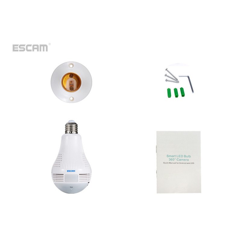 WiFi IP камера ESCAM QP136 960P HD LED Light Bulb