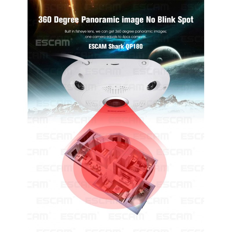 WiFi IP камера ESCAM QP180 Shark