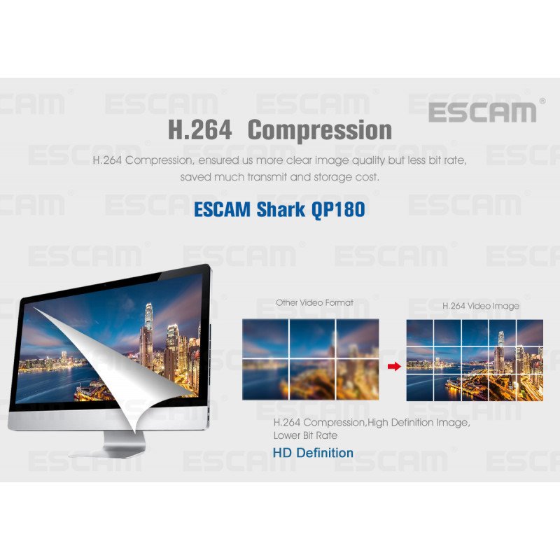 WiFi IP камера ESCAM QP180 Shark